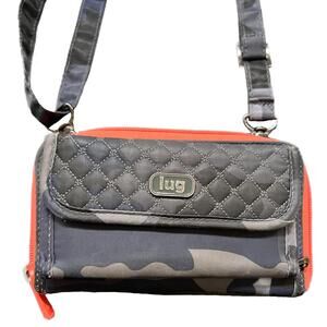 Lug Sidekick Camo & Orange Clutch w/ Shoulder Strap
